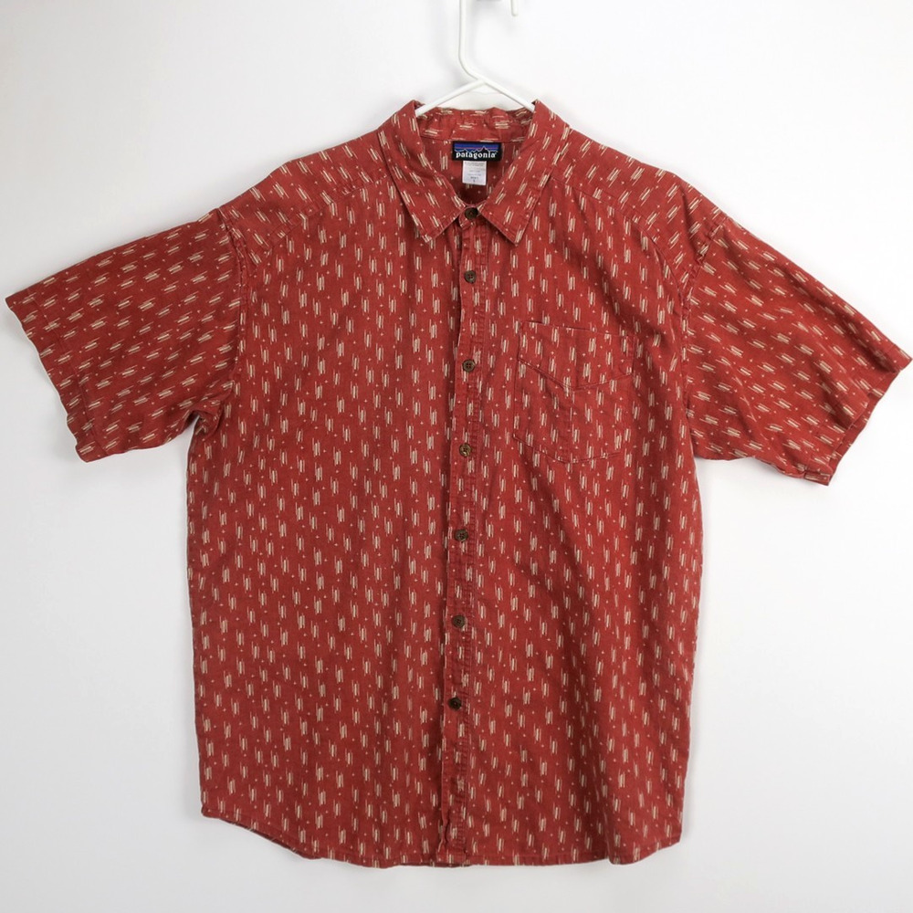 Patagonia Hemp Button Up Shirt Mens Large Tall Organic Cotton Outdoor